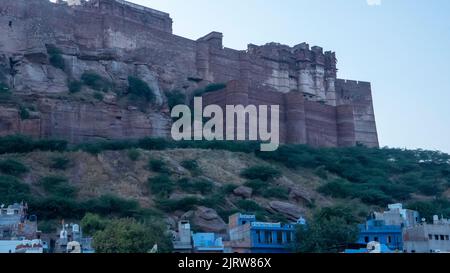 Jodhpur Rajasthan, India – 1 febbraio 2014 : antico forte mehrangarh nella città di jodhpur, Rajasthan, India Foto Stock