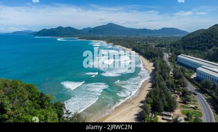 Veduta aerea della costa di Aceh, Indonesia. Foto Stock