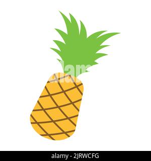 cute di ananas su versione cartone animato, illustrazione vettoriale Illustrazione Vettoriale