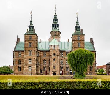 L'elegante palazzo reale di Rosenborg slot costruito da Christian IV a Copenaghen in Danimarca Foto Stock