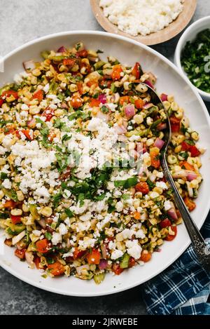 Insalata di mais di Mexican Street Foto Stock