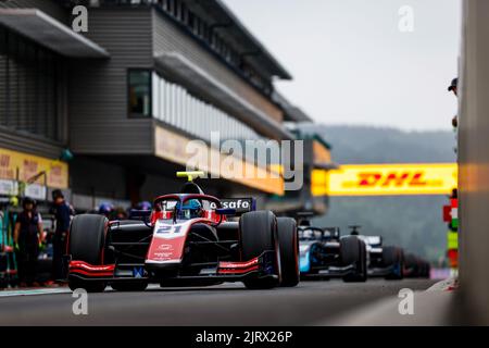 21 WILLIAMS Calan (aus), Trident, Dallara F2, azione in occasione del 11th° round del Campionato FIA di Formula 2 2022, dal 26 al 28 agosto 2022 sul circuito di Spa-Francorchamps, a Francorchamps, Belgio - Foto Julien Delfosse/DPPI Foto Stock