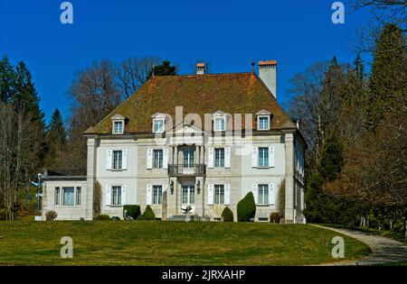 Museo dell'orologio, Château des Monts, città dell'orologio le Locle, Cantone di Neuchâtel, Svizzera Foto Stock