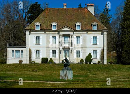 Museo dell'orologio, Château des Monts, città dell'orologio le Locle, Cantone di Neuchâtel, Svizzera Foto Stock