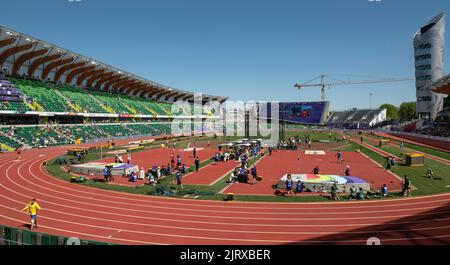 Hayward Field Stadium, World Athletics Championships, Hayward Field, Eugene, Oregon USA il 15th luglio 2022. Foto di Gary Mitchell Foto Stock