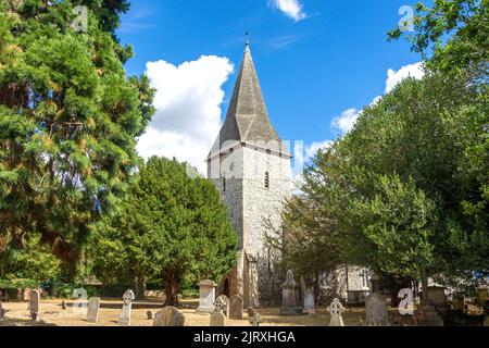 La chiesa parrocchiale di San Pietro e Sant'Andrea, Church Road, Old Windsor, Berkshire, Inghilterra, Regno Unito Foto Stock