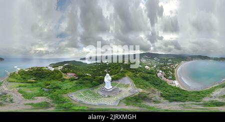 Visualizzazione panoramica a 360 gradi di 360 VR vista panoramica del resort San Juan del sur in Nicaragua drone aereo