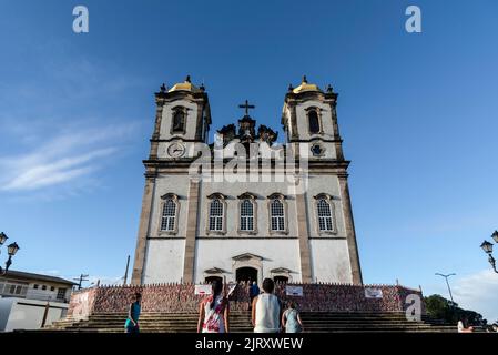 Una bella vista della Basilica do Senhor do Bonfim, Chiesa di Salvador, Brasile Foto Stock