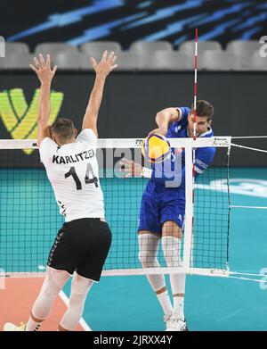 Trevor Clevenot (Francia), Moritz Karlitzek (Germania). Campionato del mondo di pallavolo 2022. Foto Stock