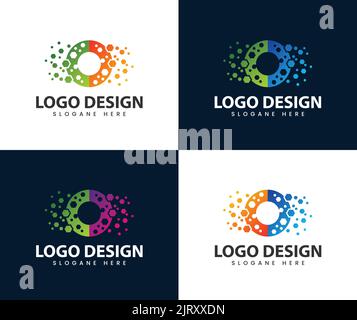 Lettera creativa astratta o logo design. Vettore moderno Logo lettera O. o Letter Design vettore Illustrazione Vettoriale