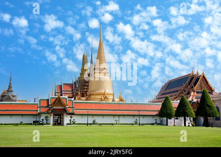 Vista del Grand Palace a Bangkok, in Thailandia Foto Stock