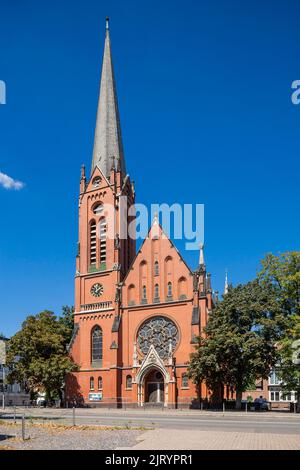 Germania, Bocholt, bassa Reno, Westmuensterland, Muensterland, Westfalia, Renania settentrionale-Vestfalia, NRW, Chiesa evangelica cristiana, chiesa parrocchiale, Neo-gotico Foto Stock