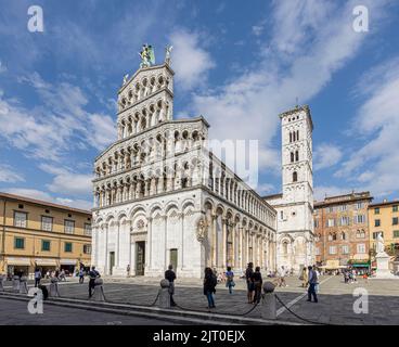 La basilica di San Michele in Foro. Le origini della chiesa risalgono al 795 d.C. quando fu costruita sulle rovine del Foro Romano (così, Foto Stock