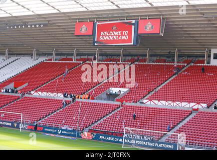 Sunderland, Regno Unito. 27th ago, 2022. Una visione generale del terreno prima della partita del campionato Sky Bet tra Sunderland e Norwich City allo Stadio di luce il 27th 2022 agosto a Sunderland, Inghilterra. (Foto di Mick Kearns/phcimages.com) Credit: PHC Images/Alamy Live News Foto Stock