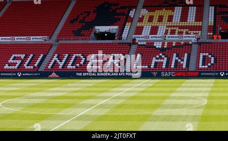 Sunderland, Regno Unito. 27th ago, 2022. Una visione generale del terreno prima della partita del campionato Sky Bet tra Sunderland e Norwich City allo Stadio di luce il 27th 2022 agosto a Sunderland, Inghilterra. (Foto di Mick Kearns/phcimages.com) Credit: PHC Images/Alamy Live News Foto Stock