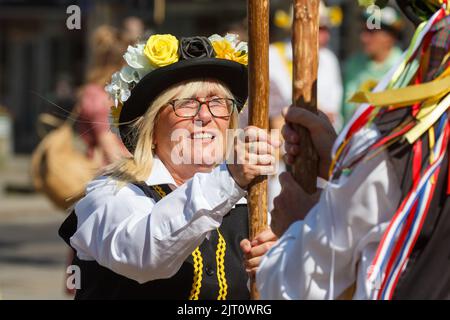 Morris ballare al Buxton Day of Dance 2022 Foto Stock