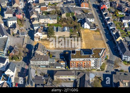 Veduta aerea, casa di riposo Heiligenhaus am Südring, Brownfield Südring a Leubeck, Heiligenhaus, Ruhr, Renania settentrionale-Vestfalia, Germania Foto Stock