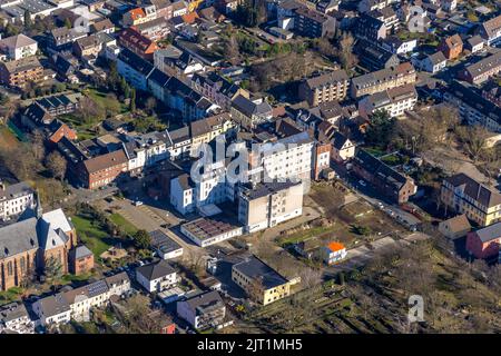 Vista aerea, HELIOS St. Elisabeth Klinik Oberhausen, Josefstraße, Styrum, Oberhausen, zona della Ruhr, Nord Reno-Westfalia, Germania, DE, Europa, healtca Foto Stock