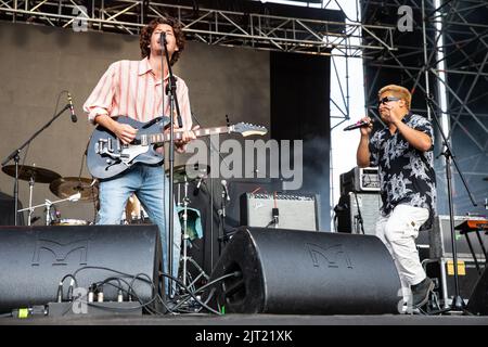 Torino Italia. 26 agosto 2022. Il cantautore americano ELI SMART suona dal vivo sul palco allo spazio 211 durante il 'Todays Festival 2022'. Foto Stock