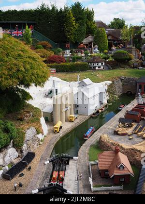 Bekonscot Model Village and Railway, Beaconsfield, Buckinghamshire, Regno Unito Foto Stock