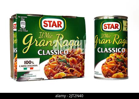 STAR Gran Ragù Pasta Salsa Classico a base di carne italiana. STAR S.p.A. è una società Gbfoods Foto Stock