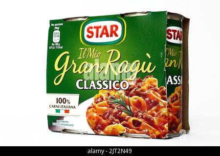 STAR Gran Ragù Pasta Salsa Classico a base di carne italiana. STAR S.p.A. è una società Gbfoods Foto Stock