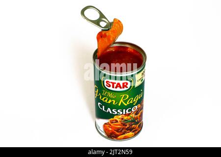 STAR Gran Ragù Pasta Salsa Classico a base di carne italiana. STAR S.p.A. è una società Gbfoods Foto Stock