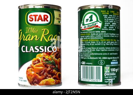 STAR Gran Ragù Pasta Salsa Classico a base di carne italiana. STAR S.p.A. è una società Gbfoods Foto Stock