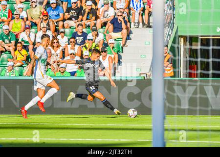 ELCHE, SPAGNA - 27 AGOSTO: Ander Karrikaburu della Real Sociedad durante la partita tra Elche CF e Real Sociedad de Futbol della Liga Santander il 27 agosto 2022 a Martínez Valero di Elche, Spagna. (Foto di Samuel Carreño/ PX Images) Foto Stock