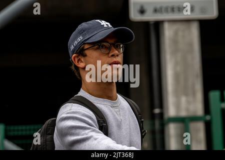 Stavelot, Belgio, 27th agosto 2022, Nyck de Vries alle qualifiche, 14° round del campionato di Formula 1 2022. Credit: Michael Potts/Alamy Live News Foto Stock