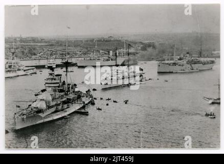 Flotta turca a Malta 1936. Foto Stock