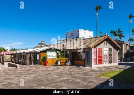 9 agosto 2022: Lo stile Yilan, un mercato culturale indigeno situato a Yilan, Taiwan, è il primo stabilimento in questa contea, per combinare indigeni A. Foto Stock