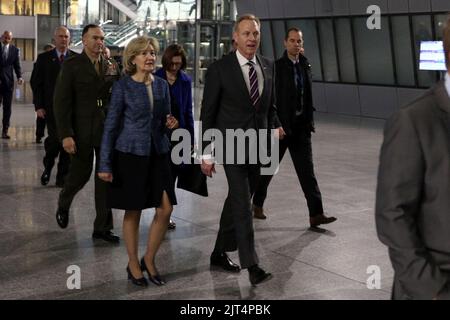 Shanahan, Segretario della Difesa degli Stati Uniti, arriva alla NATO per la Difesa ministeriale