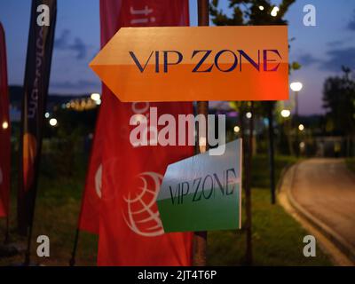 Tirana, Albania. 26th ago, 2022. Durante il Sunny Hill Festival 2022 il 26 agosto 2022 a Tirana Albania. Photo Nderim Kaceli Credit: Independent Photo Agency/Alamy Live News Foto Stock