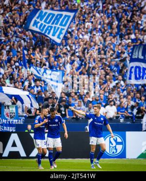 FC Schalke 04 - Union Berlin 27.08.2022, Fussball; Saison 2022/23 Foto: Moritz Müller Copyright (nur für journalistische Zwecke) by: Moritz Müller Foto Stock