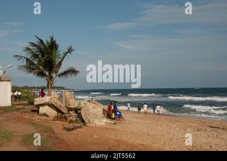 Calciatori e l'Atlantico, Sinkor, Monrovia, Liberia Foto Stock