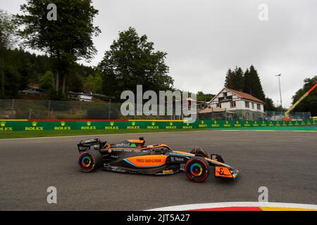 Spa Francorchamps, Vallonia, Belgio. 27th ago, 2022. Daniel Ricciardo (AUS) McLaren MCL36 (Credit Image: © Alessio De Marco/ZUMA Press Wire) Foto Stock