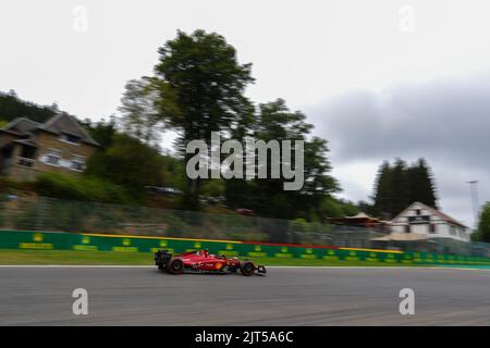 Spa Francorchamps, Vallonia, Belgio. 27th ago, 2022. Carlos Sainz (SPA) Ferrari F1-75 (Credit Image: © Alessio De Marco/ZUMA Press Wire) Foto Stock