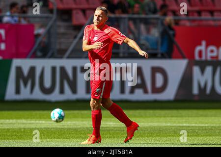 Utrecht, Paesi Bassi. 28th ago, 2022. UTRECHT, PAESI BASSI - 28 AGOSTO: Jens Toornstra del FC Utrecht durante la partita olandese di Eredivie tra FC Utrecht e Ajax al Galgenwaard il 28 agosto 2022 a Utrecht, Paesi Bassi (Foto di ben Gal/Orange Pictures) Credit: Orange Pics BV/Alamy Live News Foto Stock