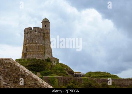 Fort de la Hougue, Saint-Vaast-la-Hougue, Normandia, Francia, Europa. Foto Stock