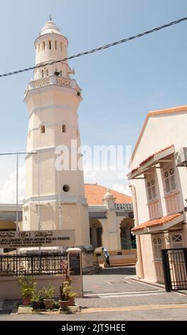 Masjid Melayu (Jamek) Lebuh Acheh Pulau Pinang, Moschea, George Town, Penang, Malesia, Asia Foto Stock