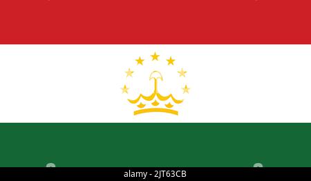 Tagikistan bandiera nazionale - bandiera vettoriale del Tagikistan Illustrazione Vettoriale