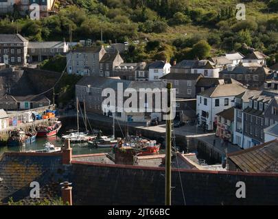 Mevagissey Harbour and Town, Cornovaglia, Regno Unito Foto Stock