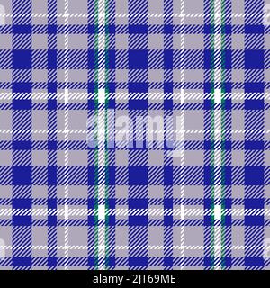 Blu intenso, arancio moderno motivo scozzese senza cuciture scozzese. Tessuto plaid controllato progettato per i vestiti. Camicie, abiti, biancheria da letto, carta, coperta. Illustrazione Vettoriale