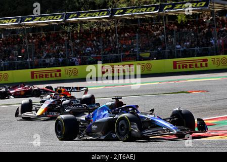 Spa, Belgio. 28th ago, 2022. Spa Francorchamps, Belgio. 28th ago, 2022. Alexander Albon (THA) Williams Racing FW44. 28.08.2022. Campionato del mondo di Formula 1, Rd 14, Gran Premio del Belgio, Spa Francorchamps, Belgio, Giorno della gara. Il credito fotografico dovrebbe essere: XPB/immagini dell'Associazione Stampa. Credit: XPB Images Ltd/Alamy Live News Credit: XPB Images Ltd/Alamy Live News Foto Stock