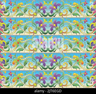 Cranio in metallo con corona di rose dorate floreali, illustrazione vettoriale del giorno dei morti dia De Muertos in spagnolo per la celebrazione concettuale poster Illustrazione Vettoriale