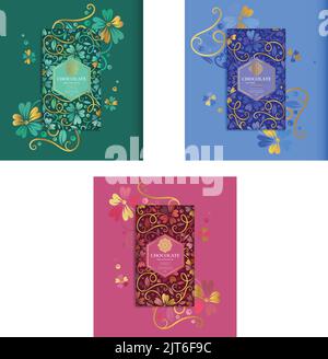 Modelli creativi di brochure con elementi diavolo colorati. Copre i modelli di progettazione per volantini, opuscoli, brochure, report, presentazioni, pubblicità, mag Illustrazione Vettoriale