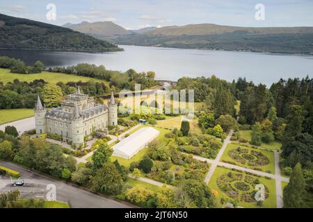 Inveraray Castle, Scozia, Regno Unito, agosto 27th 2022, Inveraray Castle ha riaperto a seguito della diminuzione dei casi di covid-19 in Scozia Foto Stock