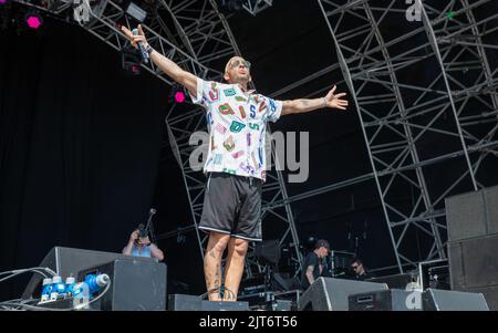 Portsmouth, Regno Unito. 28th ago, 2022. Esempio di esecuzione al Victorious Festival 2022. Southsea comune. 28 agosto 2022. Credit: Alamy Live News/Charlie Raven Credit: Charlie Raven/Alamy Live News Foto Stock