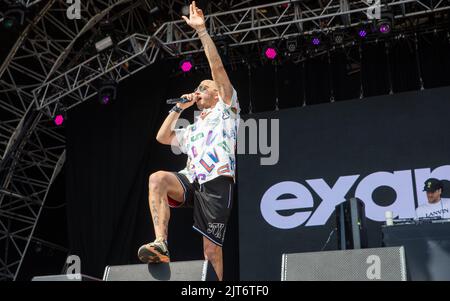 Portsmouth, Regno Unito. 28th ago, 2022. Esempio di esecuzione al Victorious Festival 2022. Southsea comune. 28 agosto 2022. Credit: Alamy Live News/Charlie Raven Credit: Charlie Raven/Alamy Live News Foto Stock